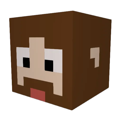 Wolf_33 Minecraft avatar head, 3D render