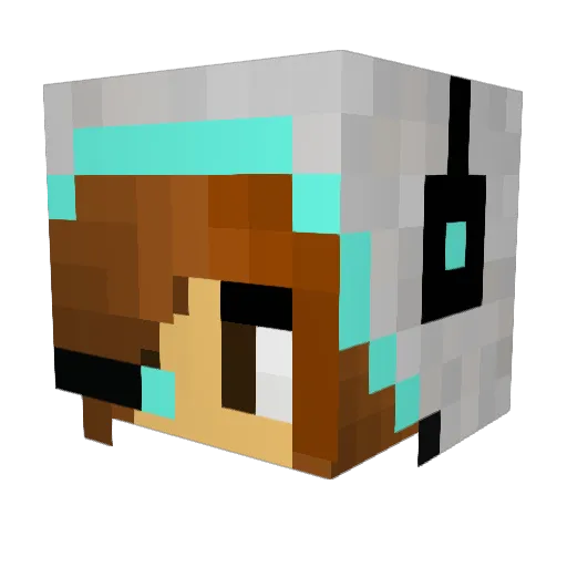Wolf_44_88 Minecraft avatar head, 3D render