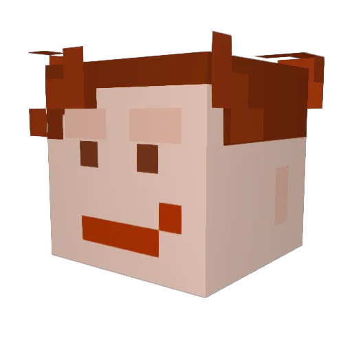 Wolf_66 Minecraft avatar head, 3D render