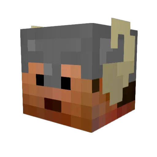 Wolf_Dave Minecraft avatar head, 3D render