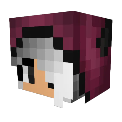Wolf_Dragon_01 Minecraft avatar head, 3D render
