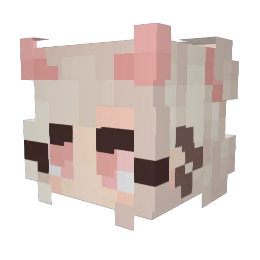 Wolf_Galaxy Minecraft avatar head, 3D render