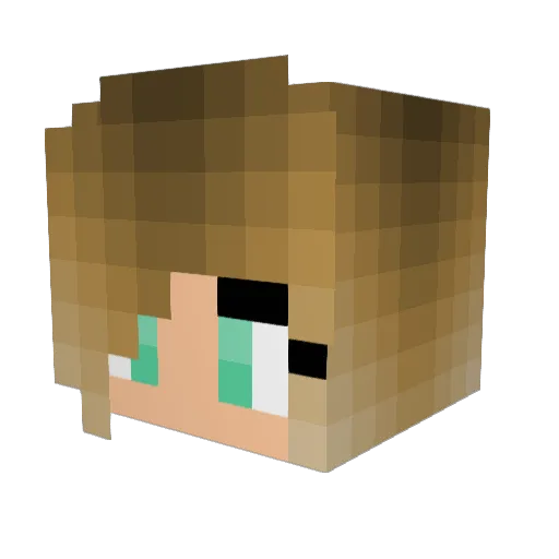 Wolf_Girl_47 Minecraft avatar head, 3D render