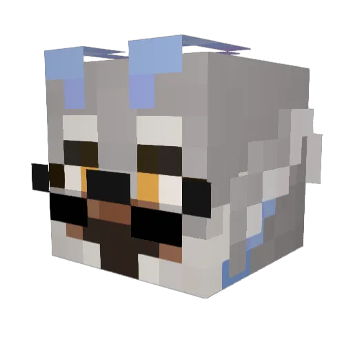 Wolf_Sonic Minecraft avatar head, 3D render