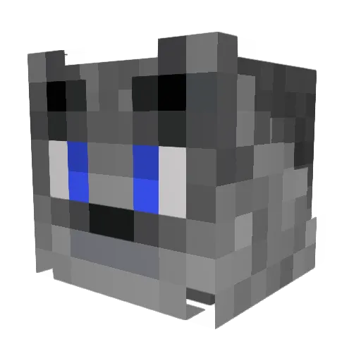Wolfandsnake Minecraft avatar head, 3D render