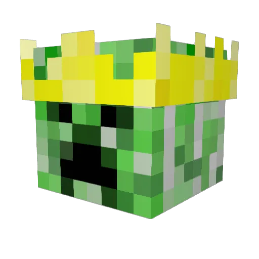 Wolfang1 Minecraft avatar head, 3D render