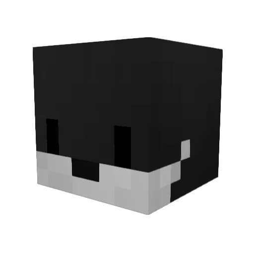 Wolfare_ Minecraft avatar head, 3D render