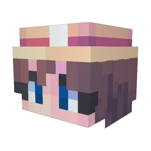 Wolfazombie Minecraft avatar head, 3D render