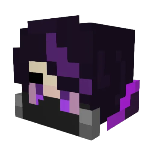 Wolfbane29 Minecraft avatar head, 3D render