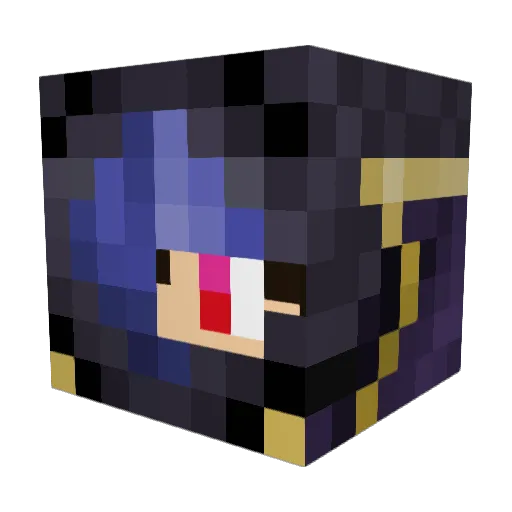 Wolfbarnes Minecraft avatar head, 3D render