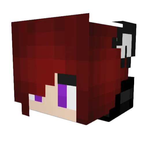 Wolfblizzard Minecraft avatar head, 3D render