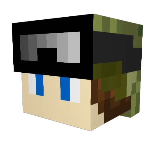 WolfbrineStudioz Minecraft avatar head, 3D render