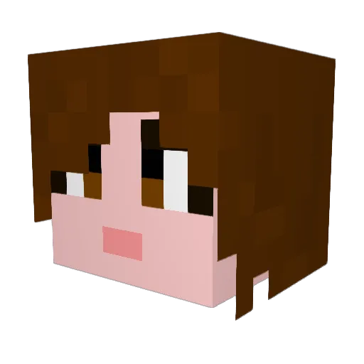 Wolfchen123 Minecraft avatar head, 3D render