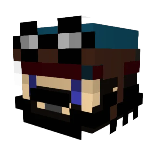 Wolfdale Minecraft avatar head, 3D render