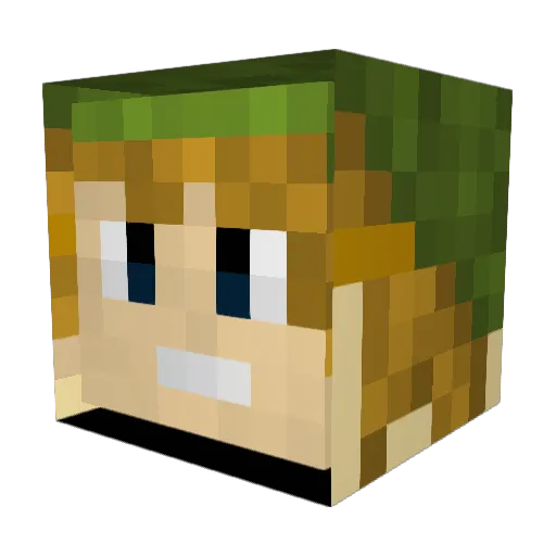 Wolfdog4101 Minecraft avatar head, 3D render