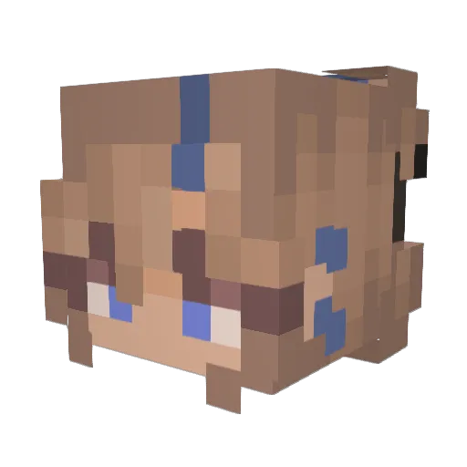 Wolfe121 Minecraft avatar head, 3D render
