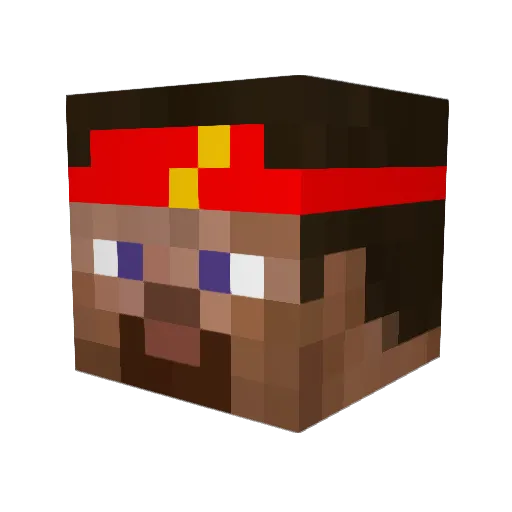 WolfeWithAnE Minecraft avatar head, 3D render