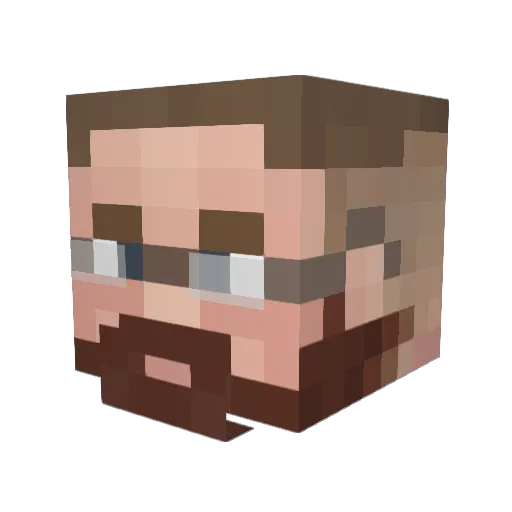 WolfenJBB Minecraft avatar head, 3D render
