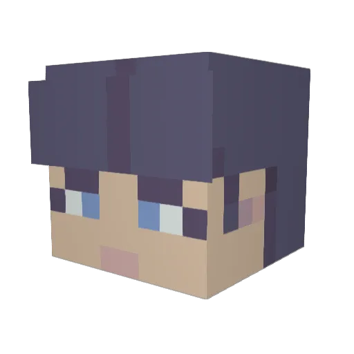 Wolferose89 Minecraft avatar head, 3D render