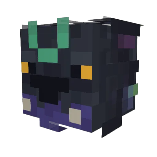 Wolfersky Minecraft avatar head, 3D render