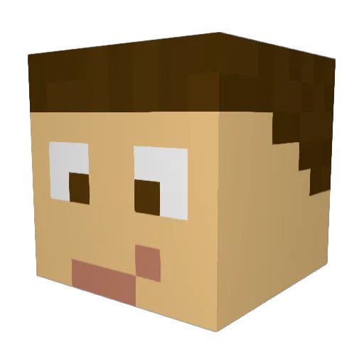 WolffKiing Minecraft avatar head, 3D render