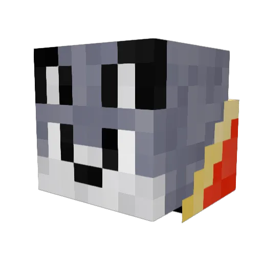 Wolff_vC Minecraft avatar head, 3D render