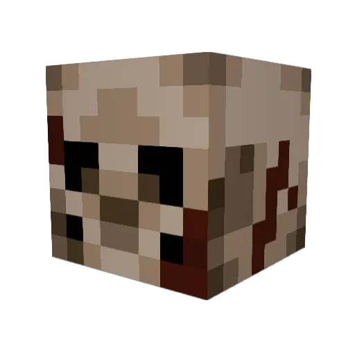 Wolffacekiller Minecraft avatar head, 3D render