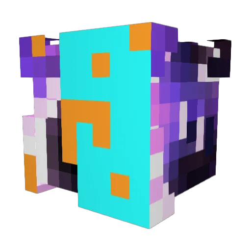 Wolffang69 Minecraft avatar head, 3D render