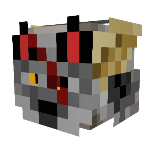 Wolffox360 Minecraft avatar head, 3D render