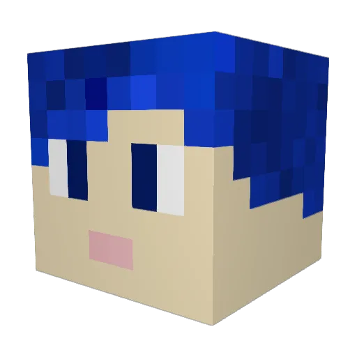 WolfgangPhD Minecraft avatar head, 3D render