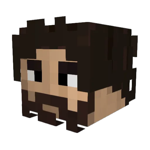 Wolfguar Minecraft avatar head, 3D render