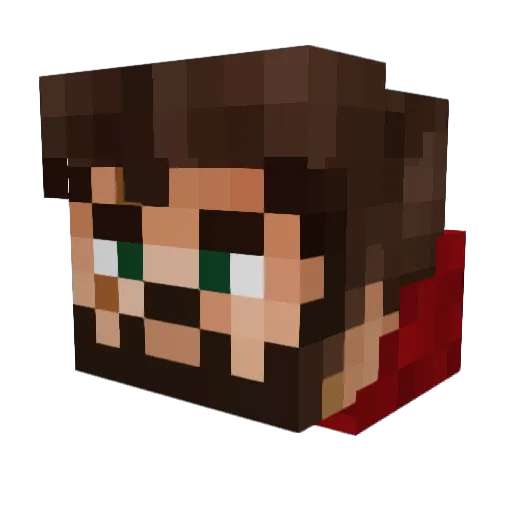 Wolfheimm Minecraft avatar head, 3D render