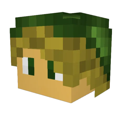 Wolfi1024 Minecraft avatar head, 3D render