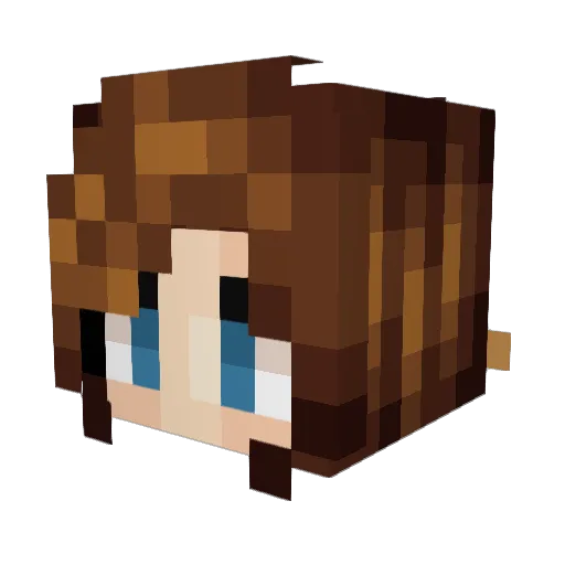 WolfiCubbi_Craft Minecraft avatar head, 3D render