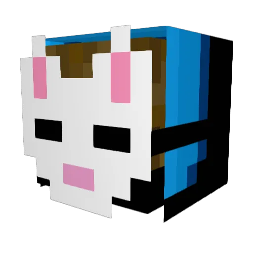 Wolfian132 Minecraft avatar head, 3D render