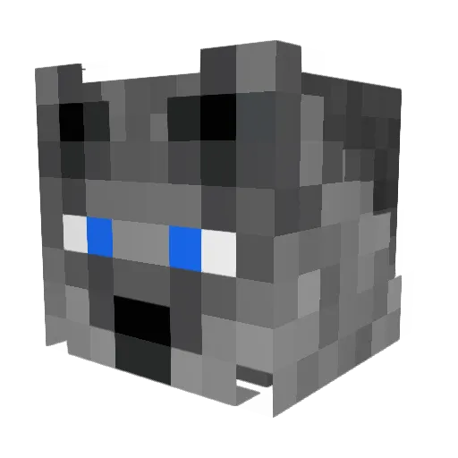 Wolfie324 Minecraft avatar head, 3D render
