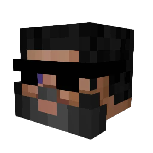 Wolfie616 Minecraft avatar head, 3D render