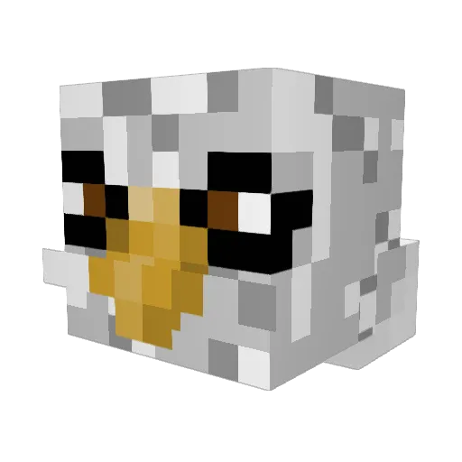 WolfieAmess Minecraft avatar head, 3D render