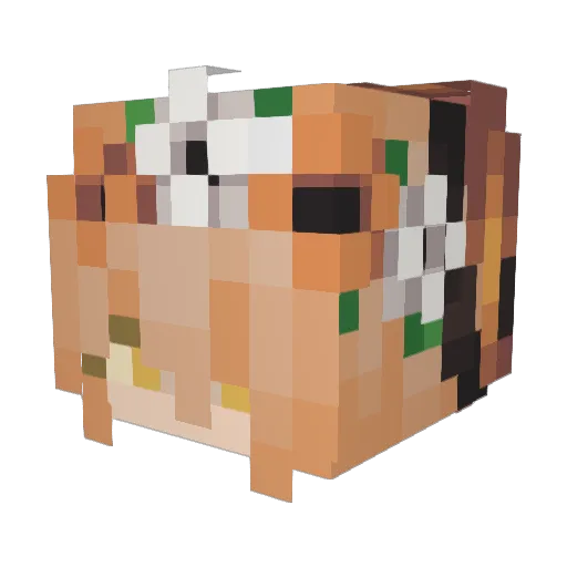 WolfieDee101 Minecraft avatar head, 3D render