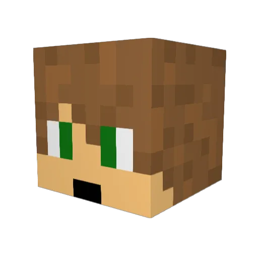 WolfieGaming Minecraft avatar head, 3D render