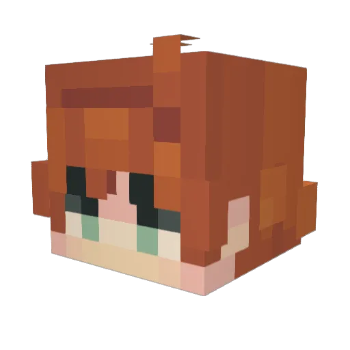 WolfieLover1 Minecraft avatar head, 3D render