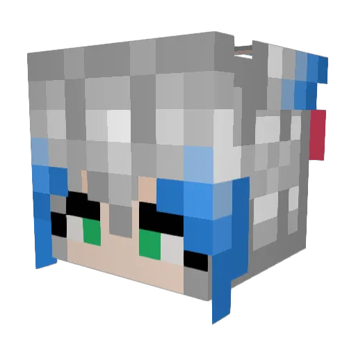 WolfieTheOracle Minecraft avatar head, 3D render