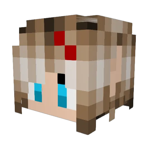 WolfieV3292 Minecraft avatar head, 3D render