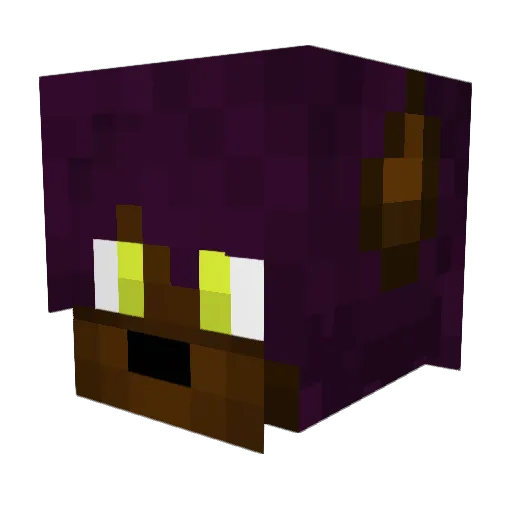 WolfieWatcher Minecraft avatar head, 3D render