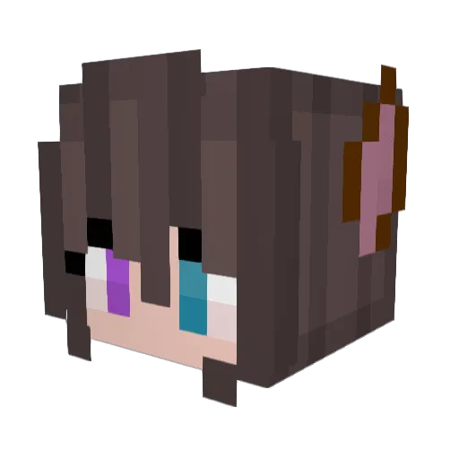 Wolfie_Chan69 Minecraft avatar head, 3D render