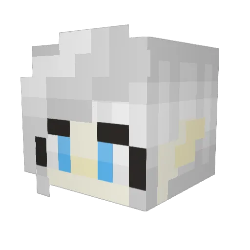 WolfiiXXX Minecraft avatar head, 3D render