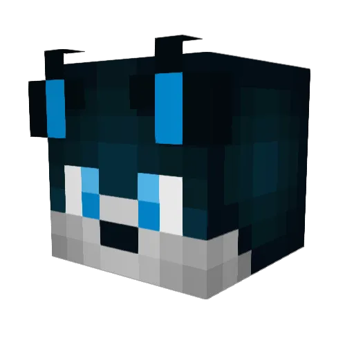 WolfiiYT Minecraft avatar head, 3D render