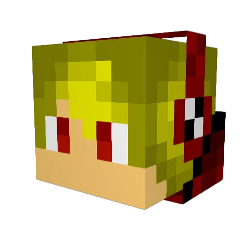 WolfiieePR Minecraft avatar head, 3D render