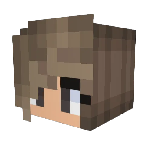 Wolfina5101 Minecraft avatar head, 3D render