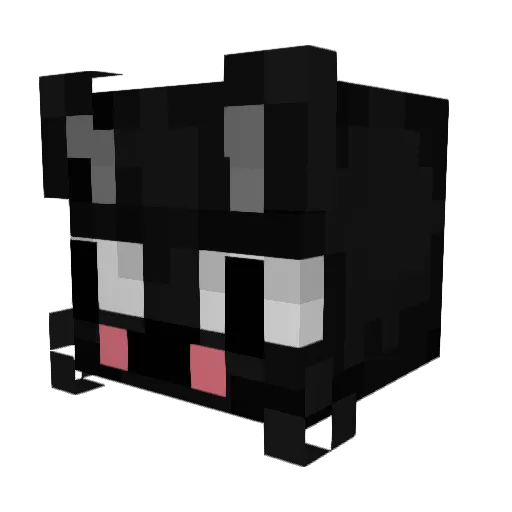 Wolfineko Minecraft avatar head, 3D render